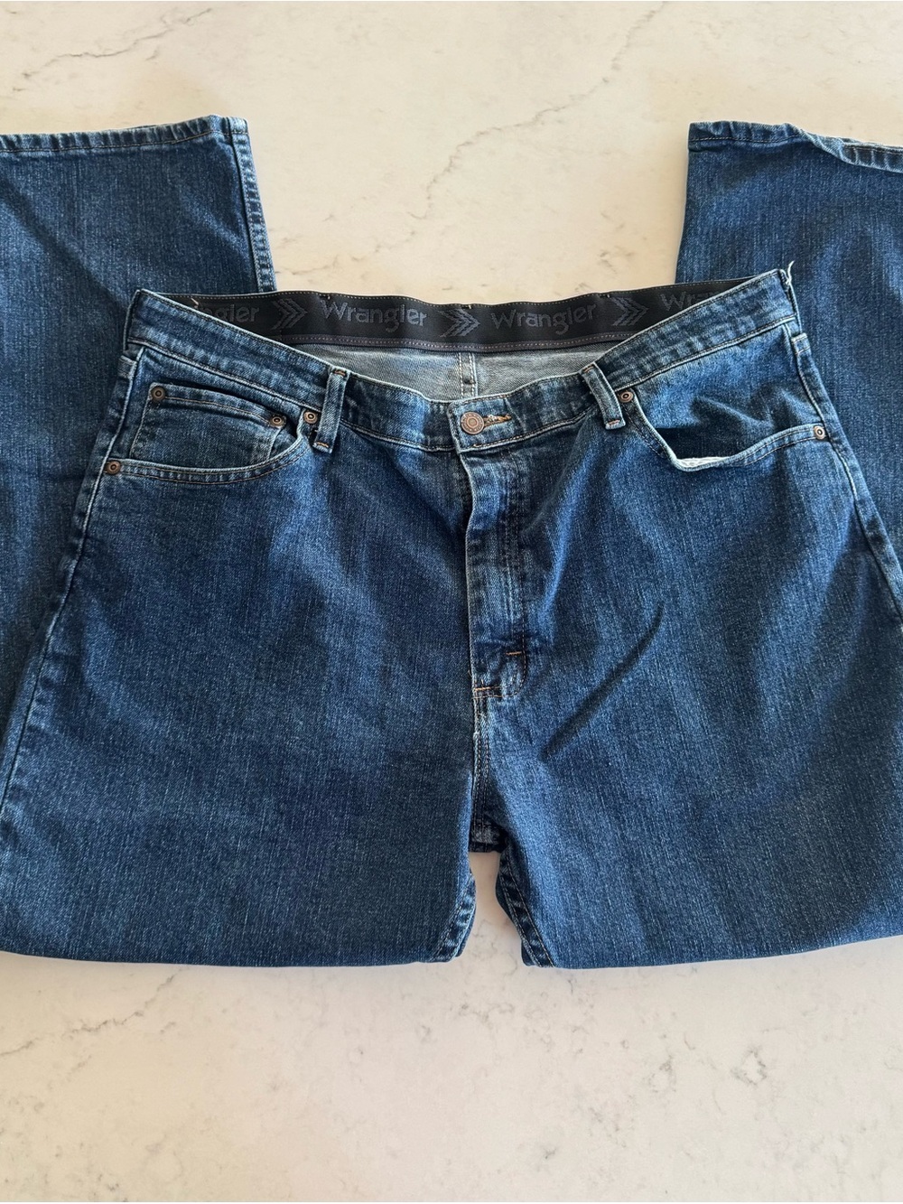 Wrangler Relaxed Fit Dark Blue Jeans